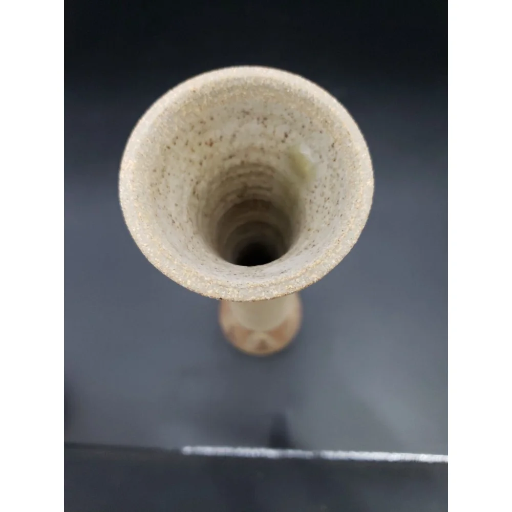 Tall Sandstone stoneware Bud Vase Coalville Utah Pottery 10-3/4